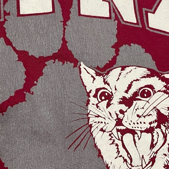 Vintage North Linn Lynx Cougars 1990s Crewneck Sports Jumper Sweatshirt - Picture 4 of 5